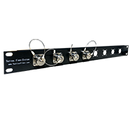 Magnum™ Hybrid  Patch Panel with 4 Magnum™ Hybrid Chassis Connectors, Duplex LC Patch & Power Cables