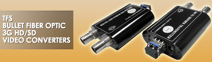 TFS 3G-SDI Video "Bullet" Transmitter / Receiver Pair