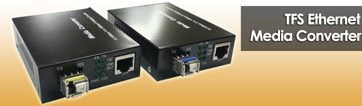 TFS 1 Gigabit Media Converter Transmitter / Receiver Pair